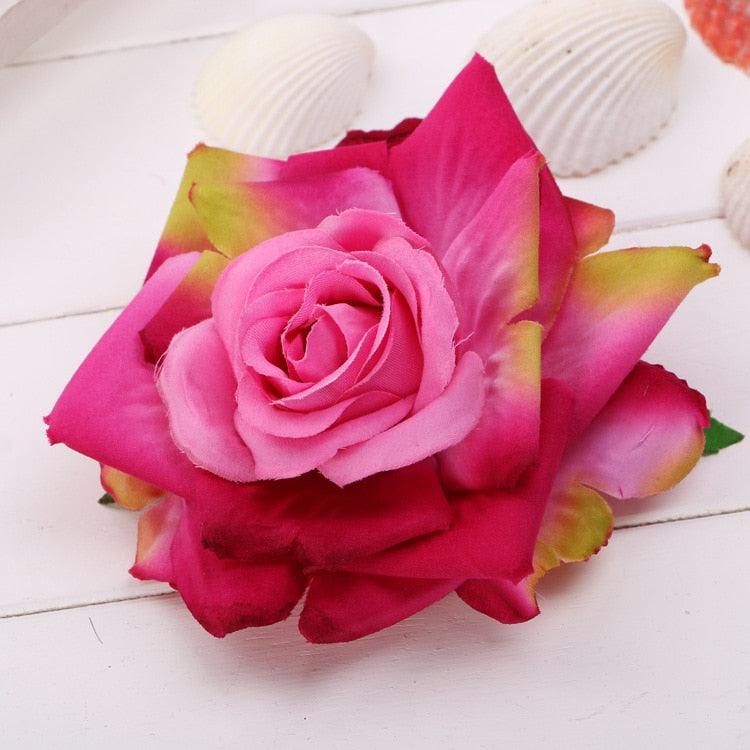 Fashion Big Rose Flower Brooch Modern Brooches Pins Fashion Men's Suit Rose Flower Brooches Pins Fabric Cloth Beautiful Lapel Pins Dress Suit Corsage Luxury Wedding Women Jewelry Accessories