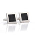 Fashion Black Luxury Men Shirts Cufflinks Square Classic Cuff Links Elegant Men Jewelry Luxurious Tuxedo Formal Shirts Cufflinks For Groom