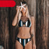 Fashion Blue White Women Striped Bikini Sets Swimsuit Women Halter Top Bikini High Waist Bathing Suits Bandage Two Piece Swimsuit Two Pieces Swimwear Women Summer Beach Adjustable Bathing Suit