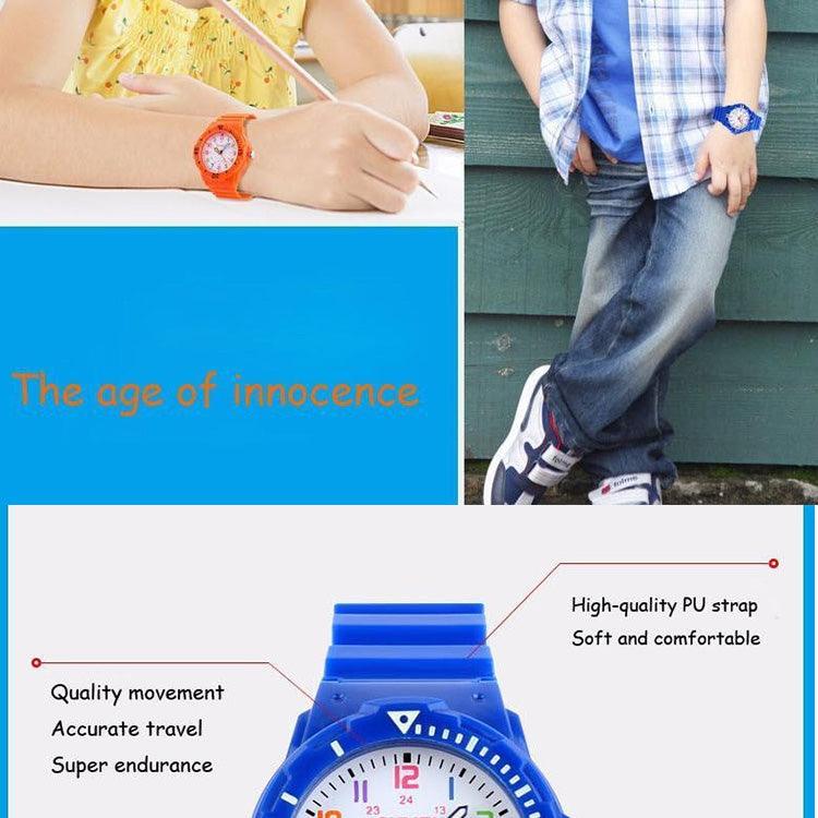 Fashion Children Watches 50M Waterproof Kids Quartz Wristwatches Clock For Boys Girls Analog Watch Waterproof Learning Time Wrist Watch Easy To Read Time Wrist Watches For Kids