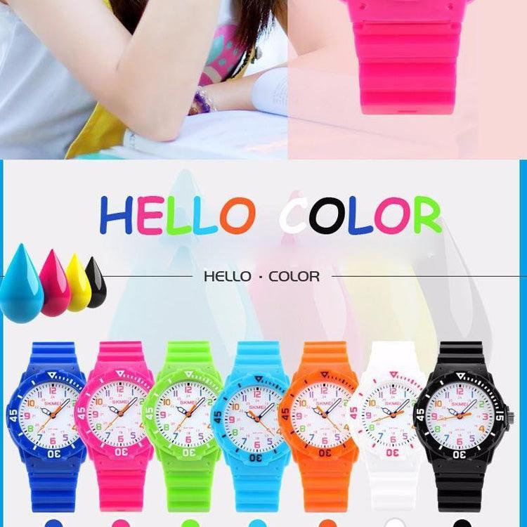 Fashion Children Watches 50M Waterproof Kids Quartz Wristwatches Clock For Boys Girls Analog Watch Waterproof Learning Time Wrist Watch Easy To Read Time Wrist Watches For Kids