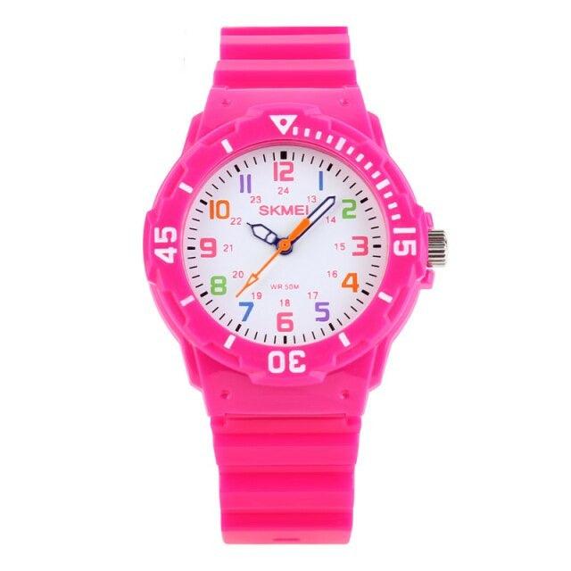 Fashion Children Watches 50M Waterproof Kids Quartz Wristwatches Clock For Boys Girls Analog Watch Waterproof Learning Time Wrist Watch Easy To Read Time Wrist Watches For Kids