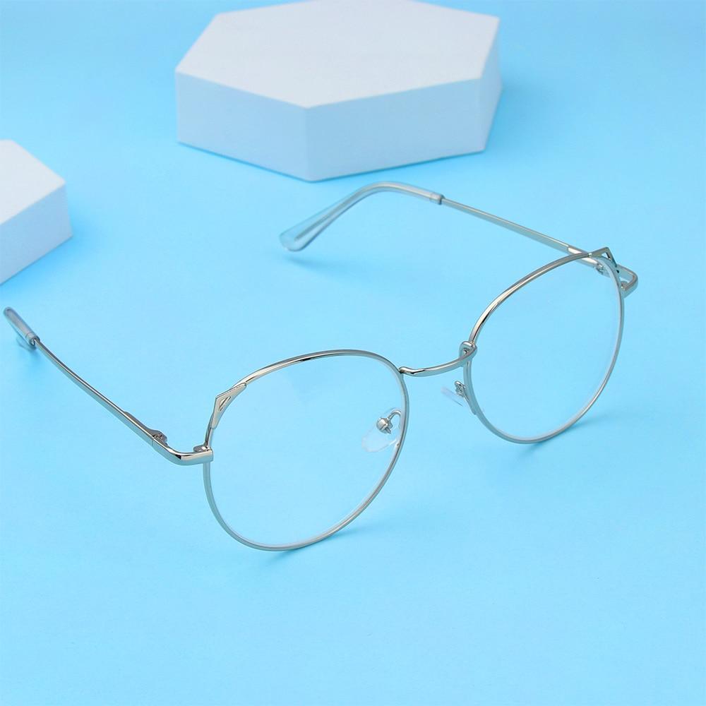 Fashion Classic Metal Frame Myopia Glasses Women Cute Cat Ears Short Sighted Glasses Eye Protection Eyewear Computer And Non Prescription Men Metal Frame Eyewear For Women