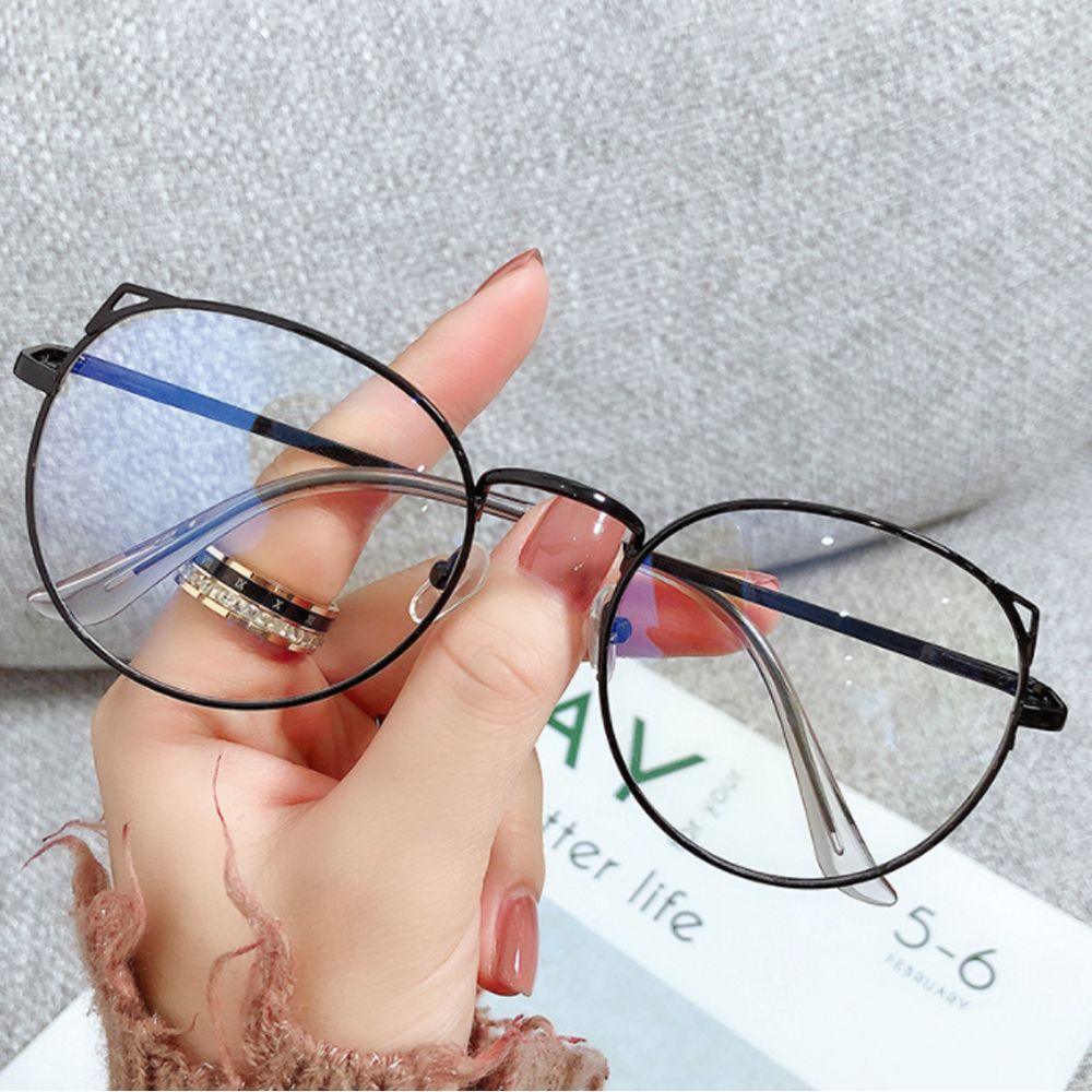 Fashion Classic Metal Frame Myopia Glasses Women Cute Cat Ears Short Sighted Glasses Eye Protection Eyewear Computer And Non Prescription Men Metal Frame Eyewear For Women