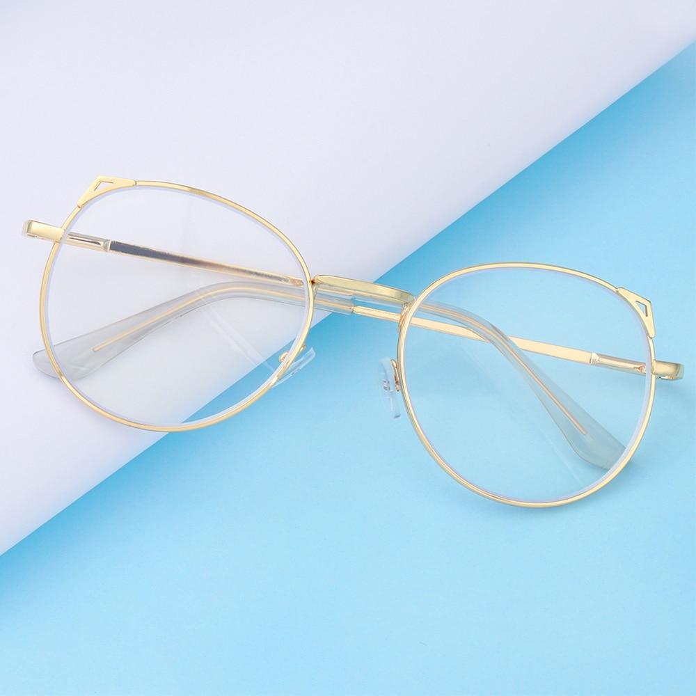 Fashion Classic Metal Frame Myopia Glasses Women Cute Cat Ears Short Sighted Glasses Eye Protection Eyewear Computer And Non Prescription Men Metal Frame Eyewear For Women