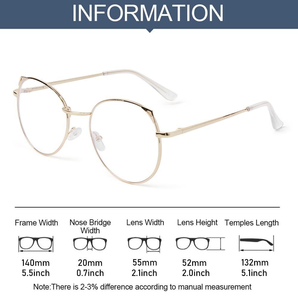 Fashion Classic Metal Frame Myopia Glasses Women Cute Cat Ears Short Sighted Glasses Eye Protection Eyewear Computer And Non Prescription Men Metal Frame Eyewear For Women