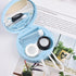 Fashion Contact Lens Case Women Man Travel Kit Easy Carry Contact Lenses Box Mirror Marble Print Eyes Contact Lens Case All in One Travel Contact Container Soak Storage Kit