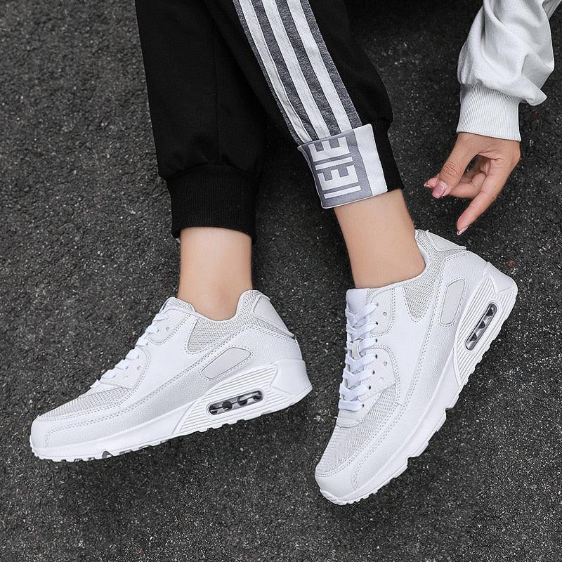 Fashion Couple Sports Running Shoes Jogging Shoes Outdoor Sports Sneakers Lace Up Unisex Walk Women's Air Athletic Running Shoes Fashion Sport Gym Jogging Tennis Fitness Sneakers