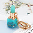 Fashion Creative Rhinestone Personality Lipstick Bag Car Keychain Female Schoolbag Pendant Metal Keychain Ring Gift Crystal Lipstick Makeup Keyring Rhinestone Purse Bag Charm Pendant Keychain