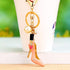 Fashion Creative Rhinestone Personality Lipstick Bag Car Keychain Female Schoolbag Pendant Metal Keychain Ring Gift Crystal Lipstick Makeup Keyring Rhinestone Purse Bag Charm Pendant Keychain