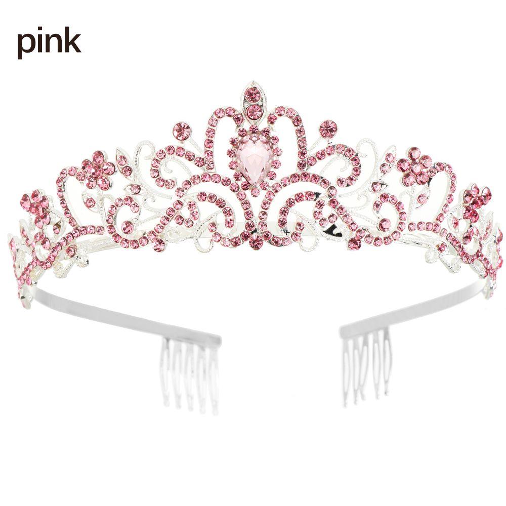 Fashion Crystal Princess Crown Rhinestone Tiara for Girl Birthday Wedding Model  Queen Crown Pearl Butterfly Hair Jewelry Handmade Rose Gold Crown with Pearl Crystal Princess Crown for Girls Birthday Wedding Party Prom