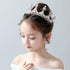 Fashion Crystal Princess Crown Rhinestone Tiara for Girl Birthday Wedding Model  Queen Crown Pearl Butterfly Hair Jewelry Handmade Rose Gold Crown with Pearl Crystal Princess Crown for Girls Birthday Wedding Party Prom