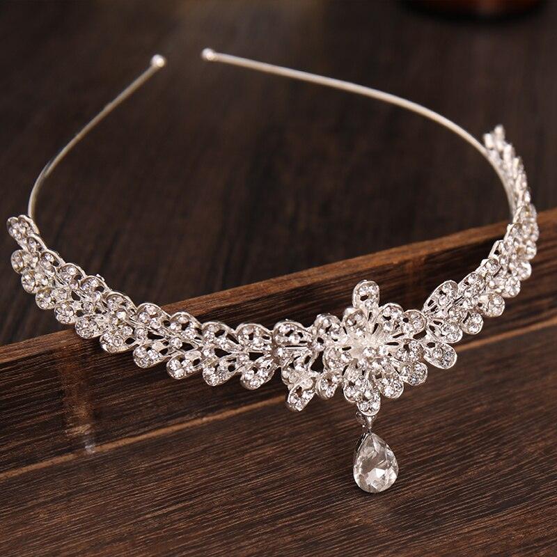 Fashion Crystal Tiaras And Crowns Forehead Water Rhinestone Wedding Hair Ornaments Bridal Hairbands Pageants Rhinestone Crystal Tiaras And Crowns Headband For Women Birthday Pageant Wedding Prom Princess Crown