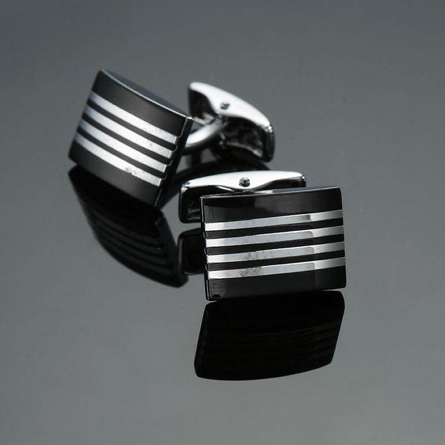 Fashion Cufflinks Stainless Steel Business Cufflinks For Gentlemen Luxury Cuff Links Elegant Men Jewelry For Wedding Classic Tuxedo Shirt Cufflinks Shirt Accessories Unique Business Groom Gift For Him