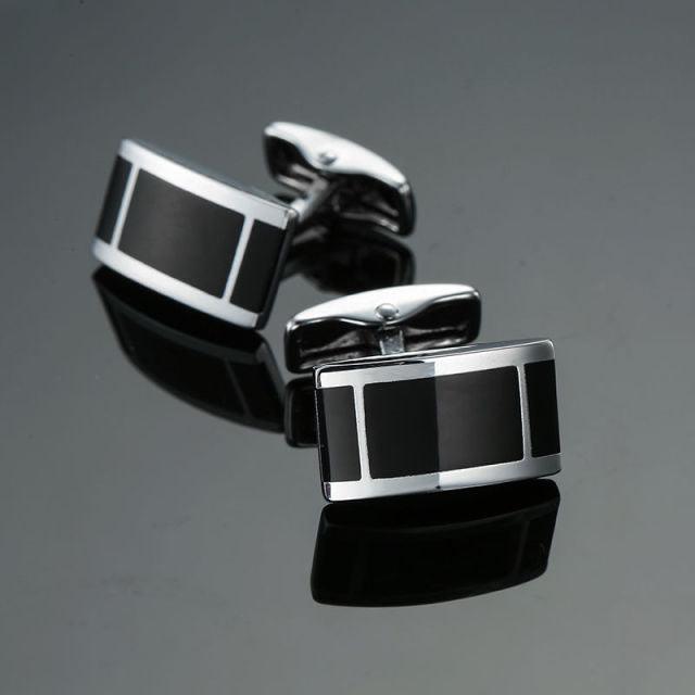 Fashion Cufflinks Stainless Steel Business Cufflinks For Gentlemen Luxury Cuff Links Elegant Men Jewelry For Wedding Classic Tuxedo Shirt Cufflinks Shirt Accessories Unique Business Groom Gift For Him