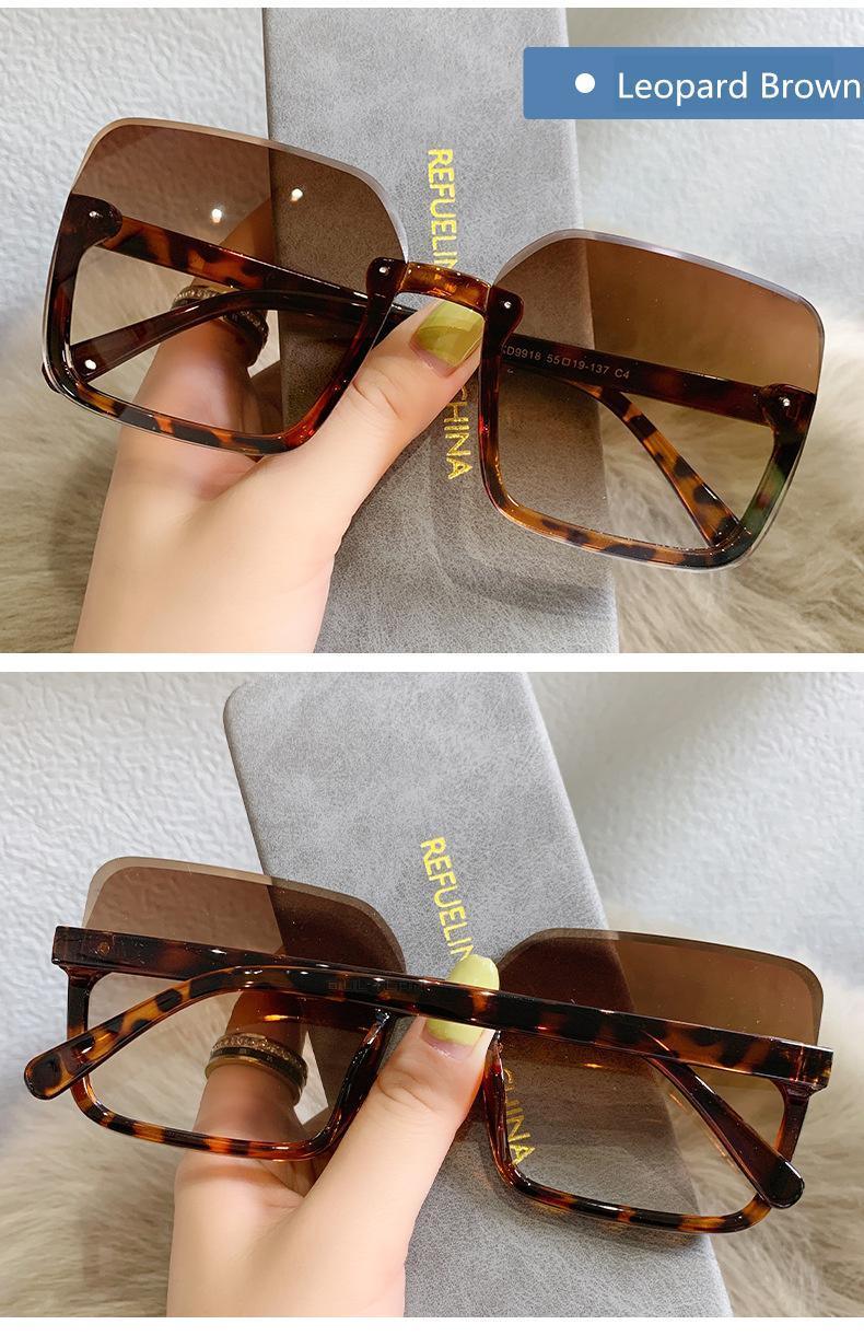 Fashion Design Women Square Sunglasses Big Frame Style Oversized Fashionable Sun Glasses For Men Popular Trendy Style Sunglasses UV400 Protection Sun Glasses