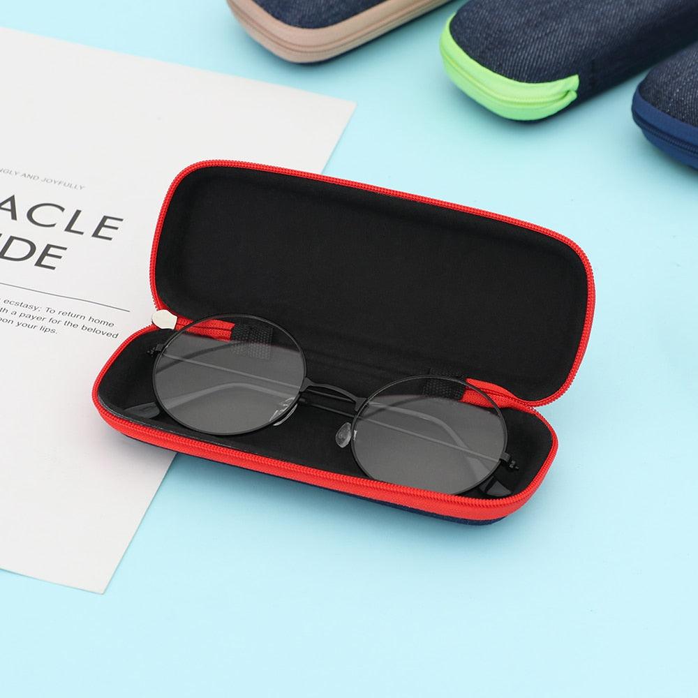 Fashion Glasses Case Box Hard Shell Protector Reading Eyewear Case Sunglasses Case Zipper Eyeglasses Case Sunglasses Hard Case Box Protector For Kids Woman Man