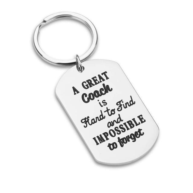 Fashion Keychain Sports Thank You Gifts for Men Woman Boys Girls Football Basketball Baseball Swimming Soccer Coaches Key Ring "A Great Coach is Hard to Find and Impossible to Forget" Keychains Sport Gifts Gifts for Coach Appreciation Keychain