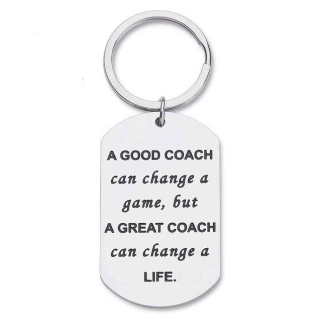 Fashion Keychain Sports Thank You Gifts for Men Woman Boys Girls Football Basketball Baseball Swimming Soccer Coaches Key Ring "A Great Coach is Hard to Find and Impossible to Forget" Keychains Sport Gifts Gifts for Coach Appreciation Keychain