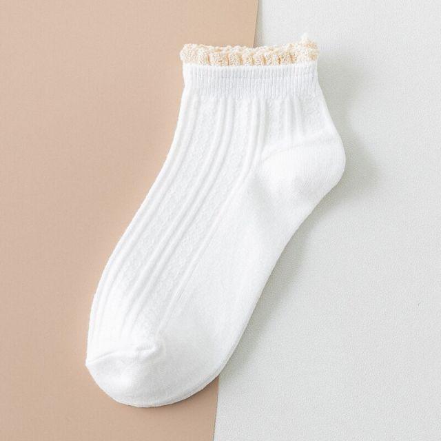 Fashion Lace Ruffled Soft Cotton Female Sock Top Quality Spring And Summer Cute Socks Sweet Princess Girls Comfortable Breathable Cute Socks For Women