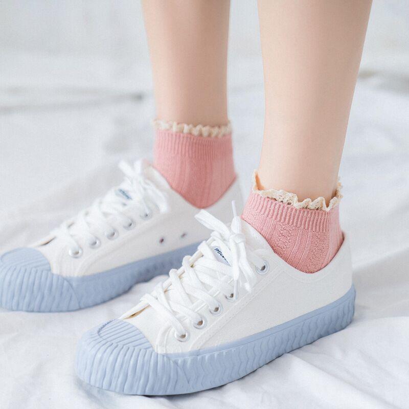 Fashion Lace Ruffled Soft Cotton Female Sock Top Quality Spring And Summer Cute Socks Sweet Princess Girls Comfortable Breathable Cute Socks For Women