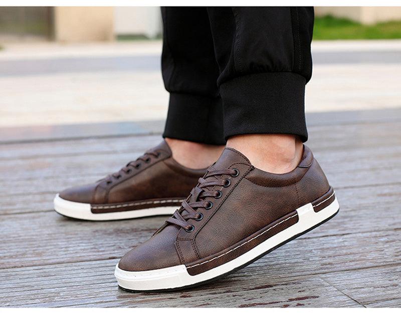 Fashion Leather Mens Shoes Soft High Quality Mens Casual Shoes Flat Footwear Classic Black White Men Fashion Walking Shoes Comfortable Modern Design - STEVVEX Shoes - 107, Beach Shoes, Casual Walking Sneakers, Elegant Mens Shoes, Flat Mens Shoes, High Quality Mens Casual Shoes, High Quality Sneakers, Leather Mens Shoes, Leather Shoes, Men Casual Shoes, Men Shoes, Men Sneakers, Mens Beach Sneakers, Modern Men Sneakers, Shoes, Sneakers, Soft Shoes, Sport Mens Shoes, Strong Mens Shoes - Stevvex.com