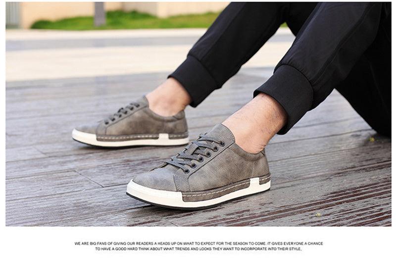 Fashion Leather Mens Shoes Soft High Quality Mens Casual Shoes Flat Footwear Classic Black White Men Fashion Walking Shoes Comfortable Modern Design - STEVVEX Shoes - 107, Beach Shoes, Casual Walking Sneakers, Elegant Mens Shoes, Flat Mens Shoes, High Quality Mens Casual Shoes, High Quality Sneakers, Leather Mens Shoes, Leather Shoes, Men Casual Shoes, Men Shoes, Men Sneakers, Mens Beach Sneakers, Modern Men Sneakers, Shoes, Sneakers, Soft Shoes, Sport Mens Shoes, Strong Mens Shoes - Stevvex.com