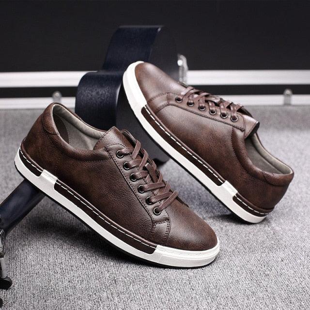 Fashion Leather Mens Shoes Soft High Quality Mens Casual Shoes Flat Footwear Classic Black White Men Fashion Walking Shoes Comfortable Modern Design - STEVVEX Shoes - 107, Beach Shoes, Casual Walking Sneakers, Elegant Mens Shoes, Flat Mens Shoes, High Quality Mens Casual Shoes, High Quality Sneakers, Leather Mens Shoes, Leather Shoes, Men Casual Shoes, Men Shoes, Men Sneakers, Mens Beach Sneakers, Modern Men Sneakers, Shoes, Sneakers, Soft Shoes, Sport Mens Shoes, Strong Mens Shoes - Stevvex.com