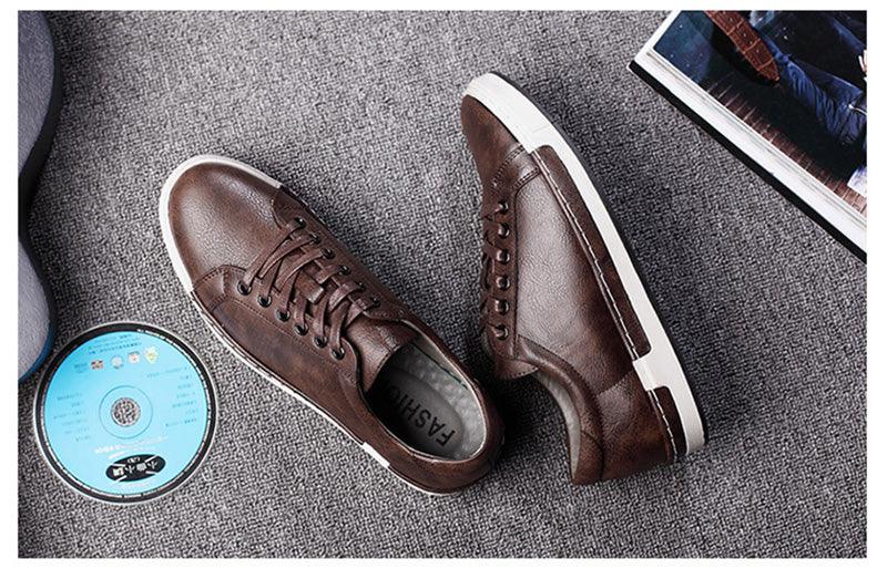 Fashion Leather Mens Shoes Soft High Quality Mens Casual Shoes Flat Footwear Classic Black White Men Fashion Walking Shoes Comfortable Modern Design - STEVVEX Shoes - 107, Beach Shoes, Casual Walking Sneakers, Elegant Mens Shoes, Flat Mens Shoes, High Quality Mens Casual Shoes, High Quality Sneakers, Leather Mens Shoes, Leather Shoes, Men Casual Shoes, Men Shoes, Men Sneakers, Mens Beach Sneakers, Modern Men Sneakers, Shoes, Sneakers, Soft Shoes, Sport Mens Shoes, Strong Mens Shoes - Stevvex.com