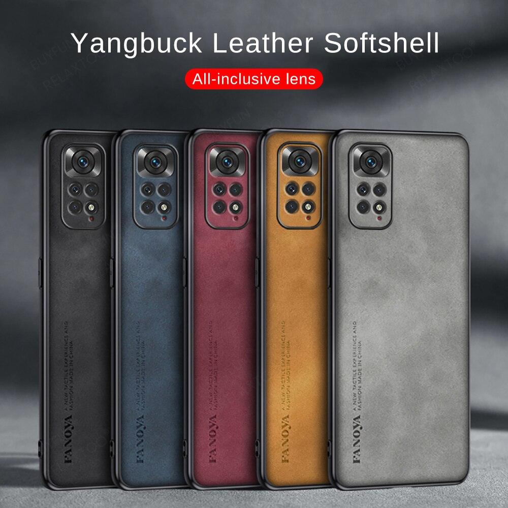 Fashion Leather Phone Case Professional Executive Cover For Redmi Note11 Pro 5G Case Leather Soft  Frame Back Cover On Redmi Note 11 Pro Plus 11S 5G Camera Shockproof