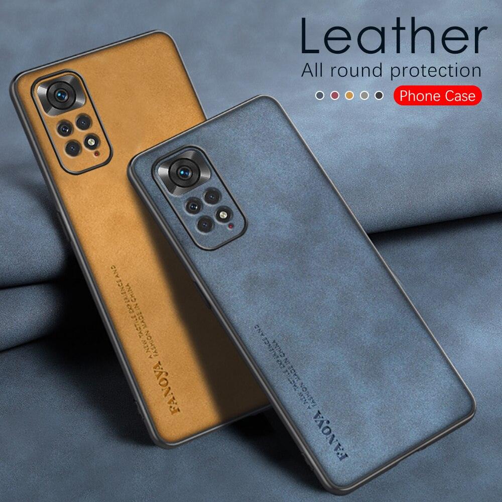 Fashion Leather Phone Case Professional Executive Cover For Redmi Note11 Pro 5G Case Leather Soft  Frame Back Cover On Redmi Note 11 Pro Plus 11S 5G Camera Shockproof