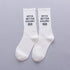 Fashion Letter Socks Unisex Hip-hop Street Sports Crew Black White Hipster Popular Skateboard Cotton Socks Running Cycling Cute Socks Unisex Socks For Men And Women