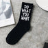 Fashion Letter Socks Unisex Hip-hop Street Sports Crew Black White Hipster Popular Skateboard Cotton Socks Running Cycling Cute Socks Unisex Socks For Men And Women