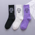 Fashion Letter Socks Unisex Hip-hop Street Sports Crew Black White Hipster Popular Skateboard Cotton Socks Running Cycling Cute Socks Unisex Socks For Men And Women