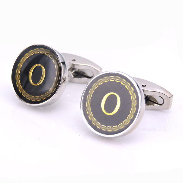 Fashion Letters Cufflinks Alphabet Cuff Links Men Shirt Charm Cufflinks Tuxedo Cufflinks Business Wedding Father's Day Gift Elegant A-Z Cuff Links