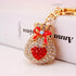 Fashion Lucky Bag Money Crystal Keychain Girl Bag Pendant Car Pendant Creative Small Gift Rhinestone Heart Shaped Sparkling Crystal Rhinestones Key Chain Creative Gifts Accessories