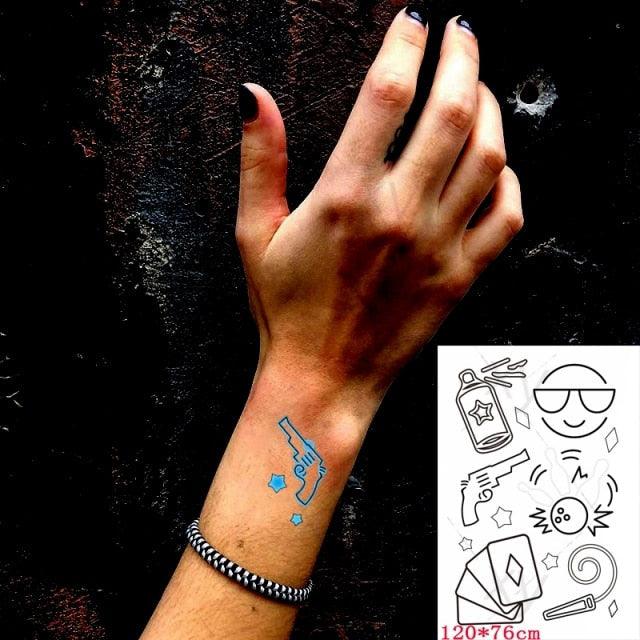 Fashion Luminous Sticker Tattoos Waterproof Temporary Different Luxury Tattoos For Womens Mens Kids - STEVVEX Beauty - 103, Arm Tattoo, Beauty, Black Tattoos, Body Tattoo, Boys Tattoo, Butterfly Tattoo, Children Tattoo, Luminous Tattoo, Make up Tattoo, Men Tattoo, Modern Tatoos, Sketch Tattoo, Small Tattoo, Stylish Tattoo, Tattoo, Waterproof Tattoo, Women Tattoo, Womens Tattoo - Stevvex.com