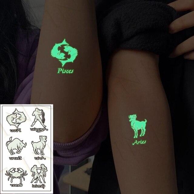 Fashion Luminous Sticker Tattoos Waterproof Temporary Different Luxury Tattoos For Womens Mens Kids - STEVVEX Beauty - 103, Arm Tattoo, Beauty, Black Tattoos, Body Tattoo, Boys Tattoo, Butterfly Tattoo, Children Tattoo, Luminous Tattoo, Make up Tattoo, Men Tattoo, Modern Tatoos, Sketch Tattoo, Small Tattoo, Stylish Tattoo, Tattoo, Waterproof Tattoo, Women Tattoo, Womens Tattoo - Stevvex.com