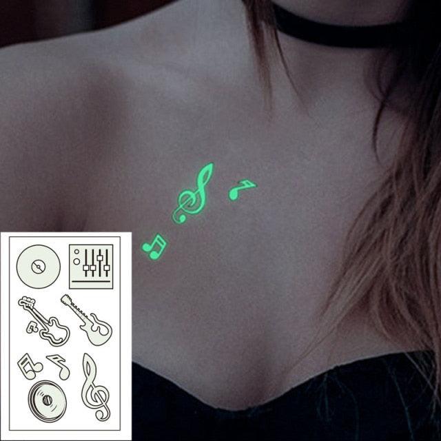 Fashion Luminous Sticker Tattoos Waterproof Temporary Different Luxury Tattoos For Womens Mens Kids - STEVVEX Beauty - 103, Arm Tattoo, Beauty, Black Tattoos, Body Tattoo, Boys Tattoo, Butterfly Tattoo, Children Tattoo, Luminous Tattoo, Make up Tattoo, Men Tattoo, Modern Tatoos, Sketch Tattoo, Small Tattoo, Stylish Tattoo, Tattoo, Waterproof Tattoo, Women Tattoo, Womens Tattoo - Stevvex.com