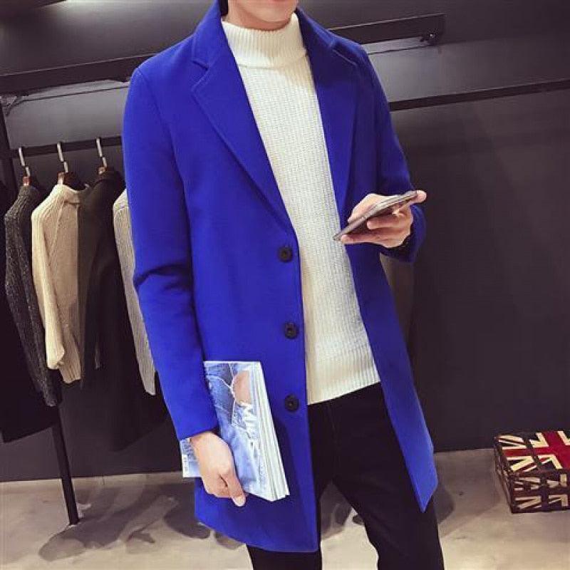 Fashion Men Casual Coat Luxury Business Trench Coat Men's Unique Style Coats Jackets Classic Windproof Simple Overcoat Long Oversized Coat Jacket