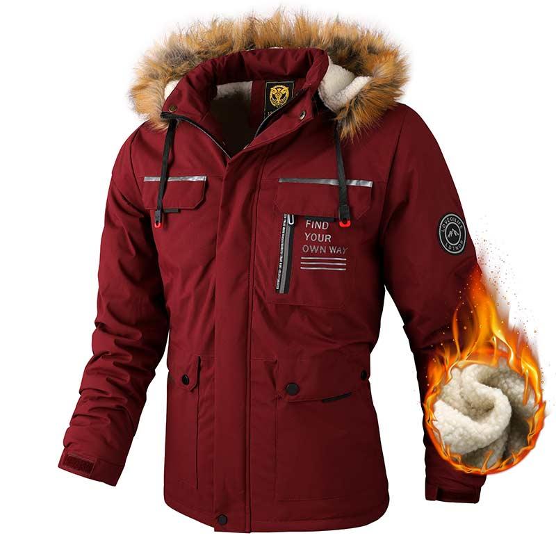 Fashion Men Casual Windbreaker Jacket Hooded Jacket Man Waterproof Outdoor Soft Men's Waterproof Windproof Jackets Breathable Snow Jacket With Hood Modern Winter Clothing Warm Thick Jacket For Outdoor