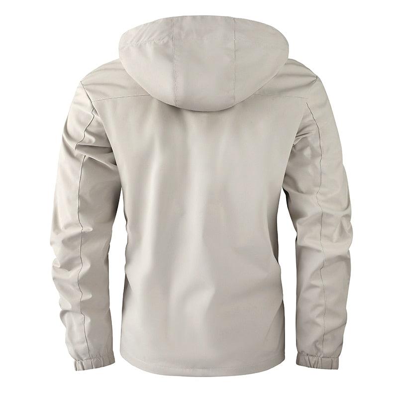 Fashion Men Casual Windbreaker Jacket Hooded Jacket Man Waterproof Outdoor Soft Men's Waterproof Windproof Jackets Breathable Snow Jacket With Hood Modern Winter Clothing Warm Thick Jacket For Outdoor