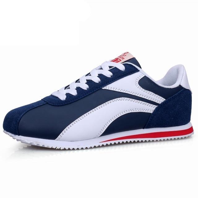 Fashion Men Sport Breathable Running Sneakers Casual Breathable Walking Shoes Sport Athletic Blue White Sneakers Gym Tennis Slip On Walking Outdoor Workout Sneakers