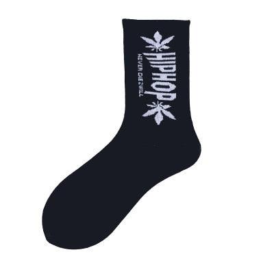 Fashion Men Street Wear Cool Cotton Socks Harajuku Funny Socks Trendy Women Long Socks Crew Socks White Hip Hop Socks Basketball Running Cycling Socks For Men And Women