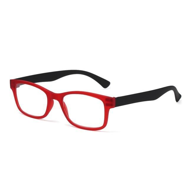 Fashion Men Women Reading Glasses Rectangle Spring Anti Glare Lightweight Reading Eyeglasses No Screw Detachable Design Eyeglasses Hyperopia Presbyopia Vision Care Eyewear