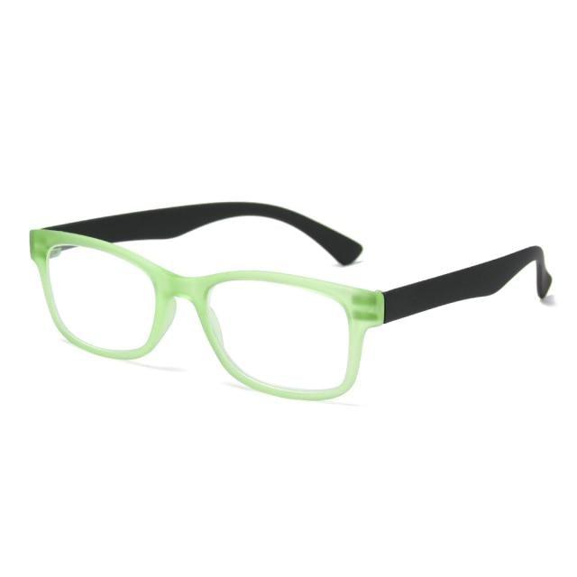 Fashion Men Women Reading Glasses Rectangle Spring Anti Glare Lightweight Reading Eyeglasses No Screw Detachable Design Eyeglasses Hyperopia Presbyopia Vision Care Eyewear