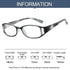 Fashion Men Women Reading Glasses Rectangle Spring Anti Glare Lightweight Reading Eyeglasses No Screw Detachable Design Eyeglasses Hyperopia Presbyopia Vision Care Eyewear