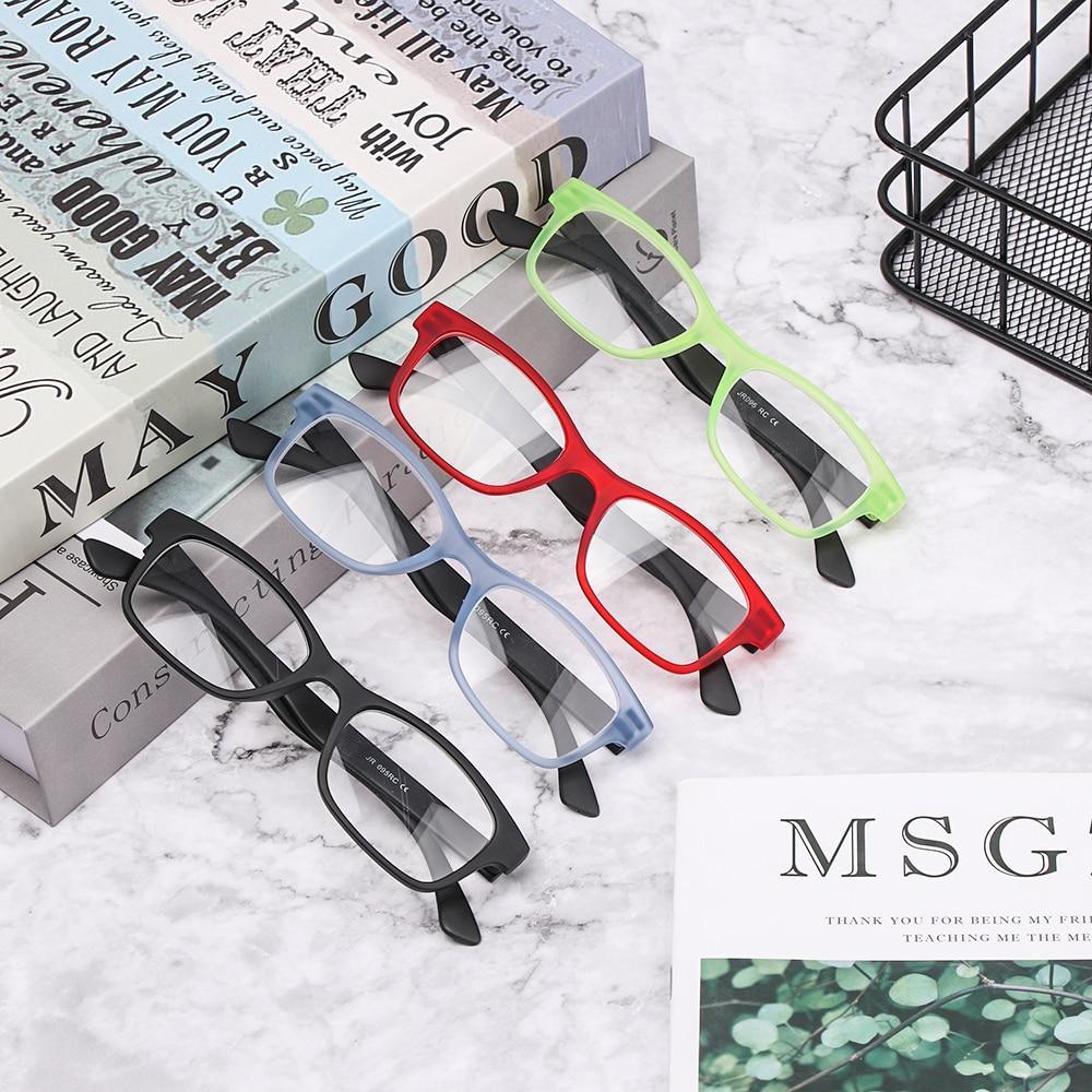 Fashion Men Women Reading Glasses Rectangle Spring Anti Glare Lightweight Reading Eyeglasses No Screw Detachable Design Eyeglasses Hyperopia Presbyopia Vision Care Eyewear