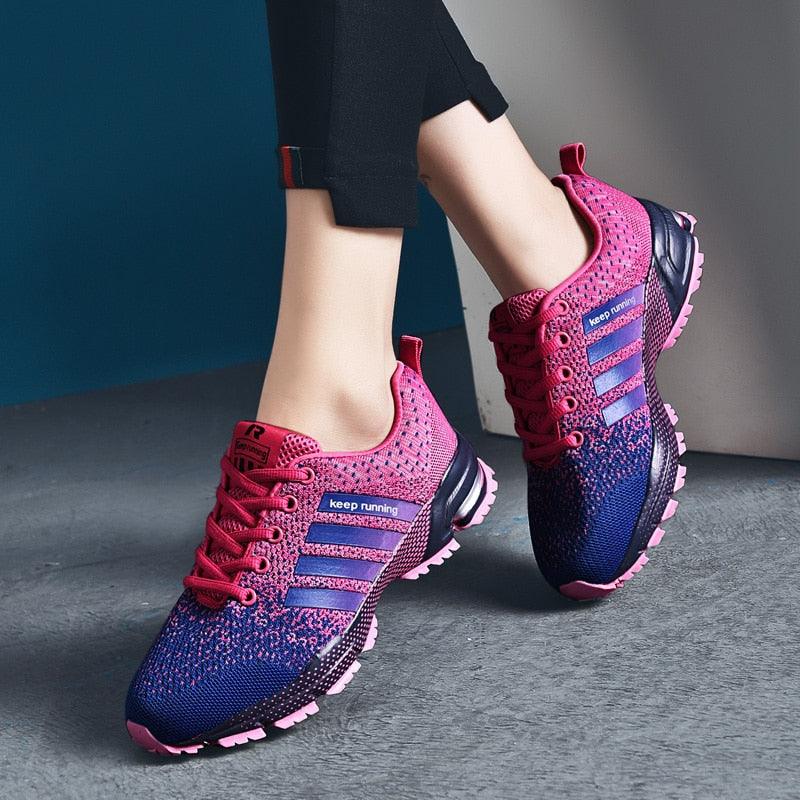 Fashion Men Women Sneakers Breathable Running Elegant Soft Sneakers Comfortable Athletic Running Sneakers Fashion Sport Walking Jogging Couple Casual Design