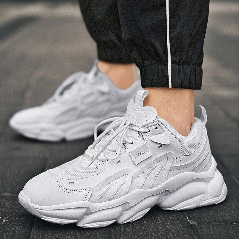 Fashion Mens Sneakers White Trend Casual Comfortable Black Mens Chunky Sneaker Design Summer White Outdoor Running Tennis Sneakers Sport Fashion Comfortable Casual Mens Sneakers